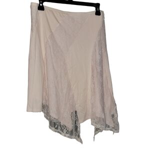 Free People Pink Asymmetrical Midi Skirt for Casual Wear